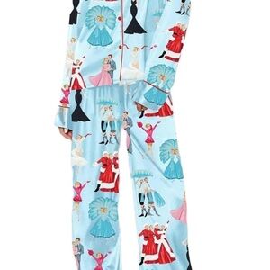 Cute Christmas Pajama Sets for Women Satin Silk